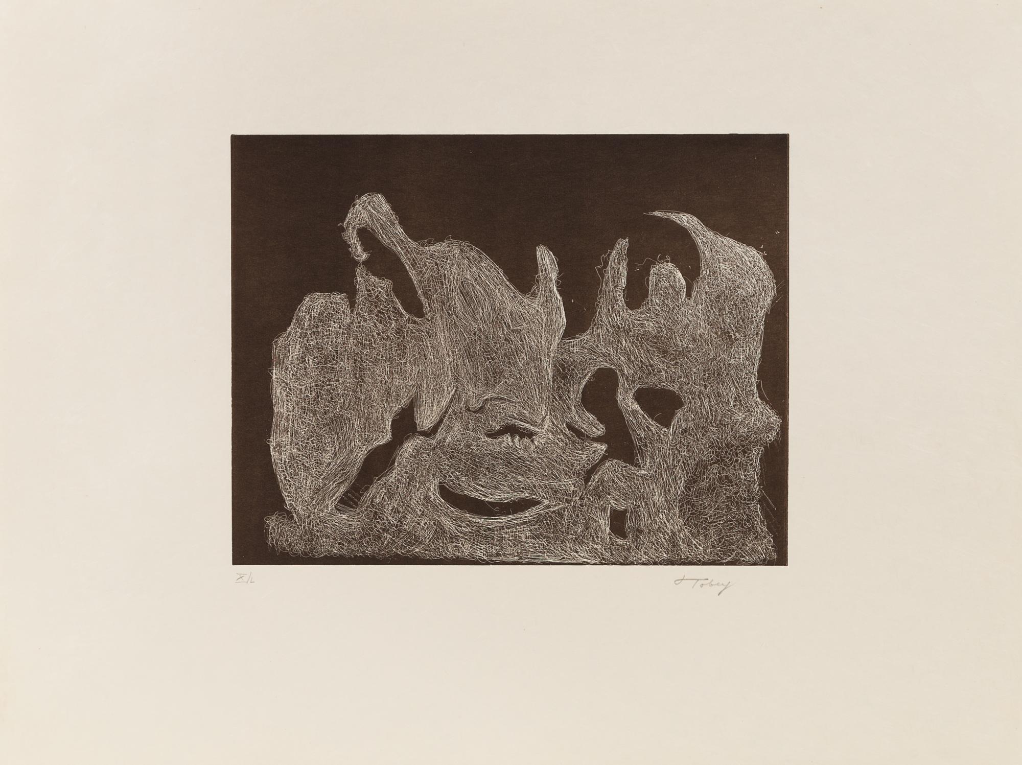 Mark Tobey, (American, 1890-1976), Awakening Night, 1974