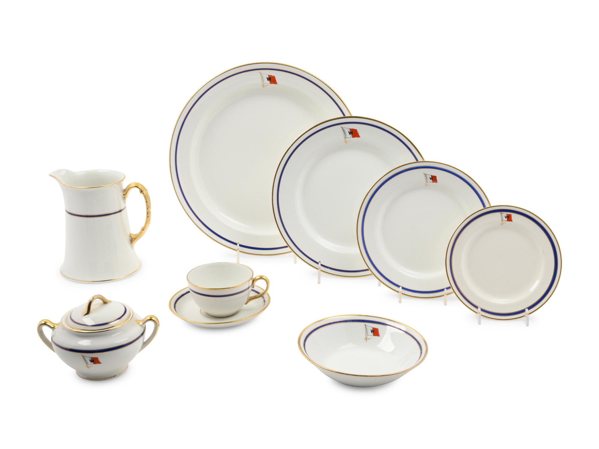An English Porcelain Dinner Service