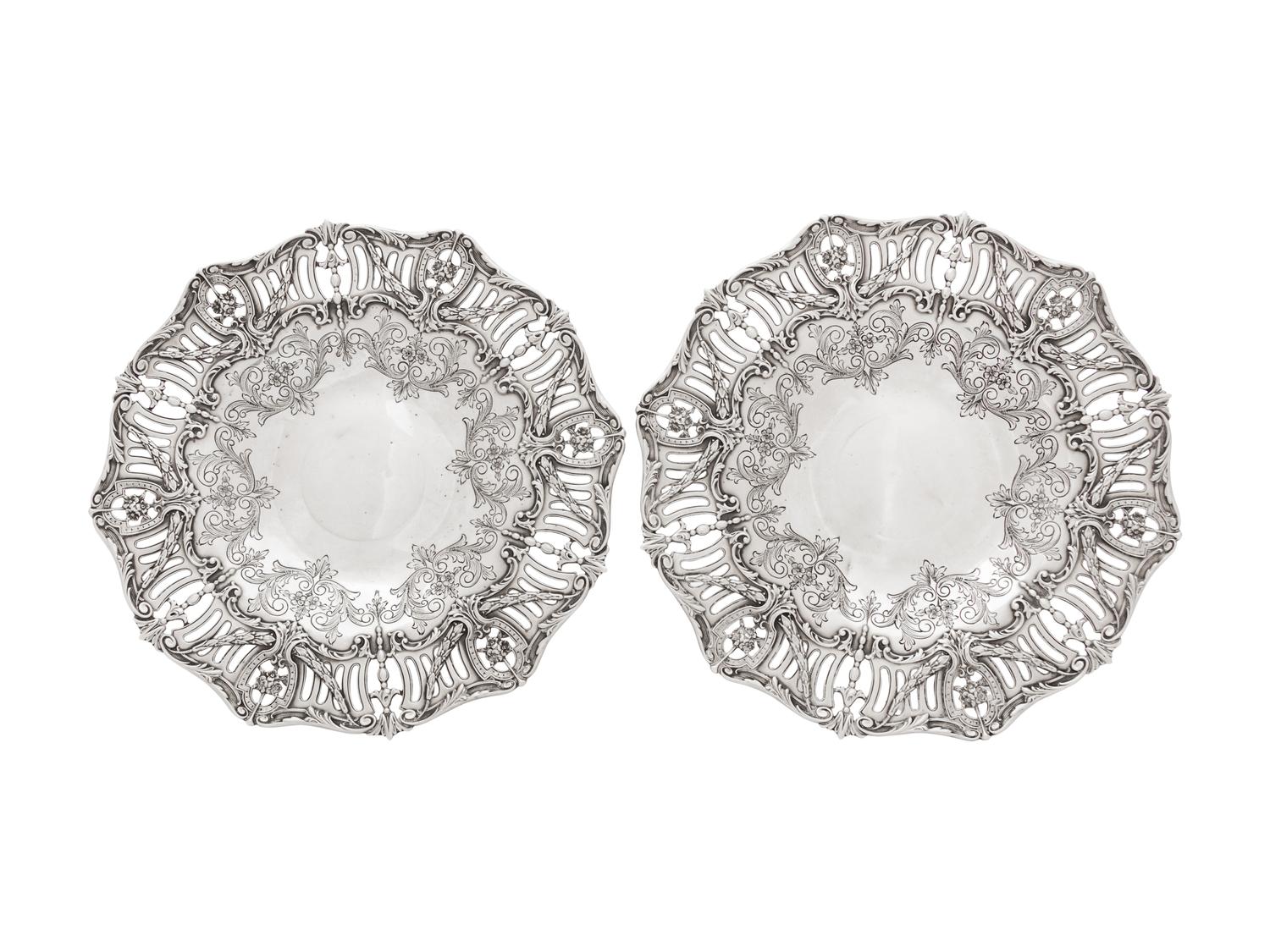 A Pair of American Silver Tazze