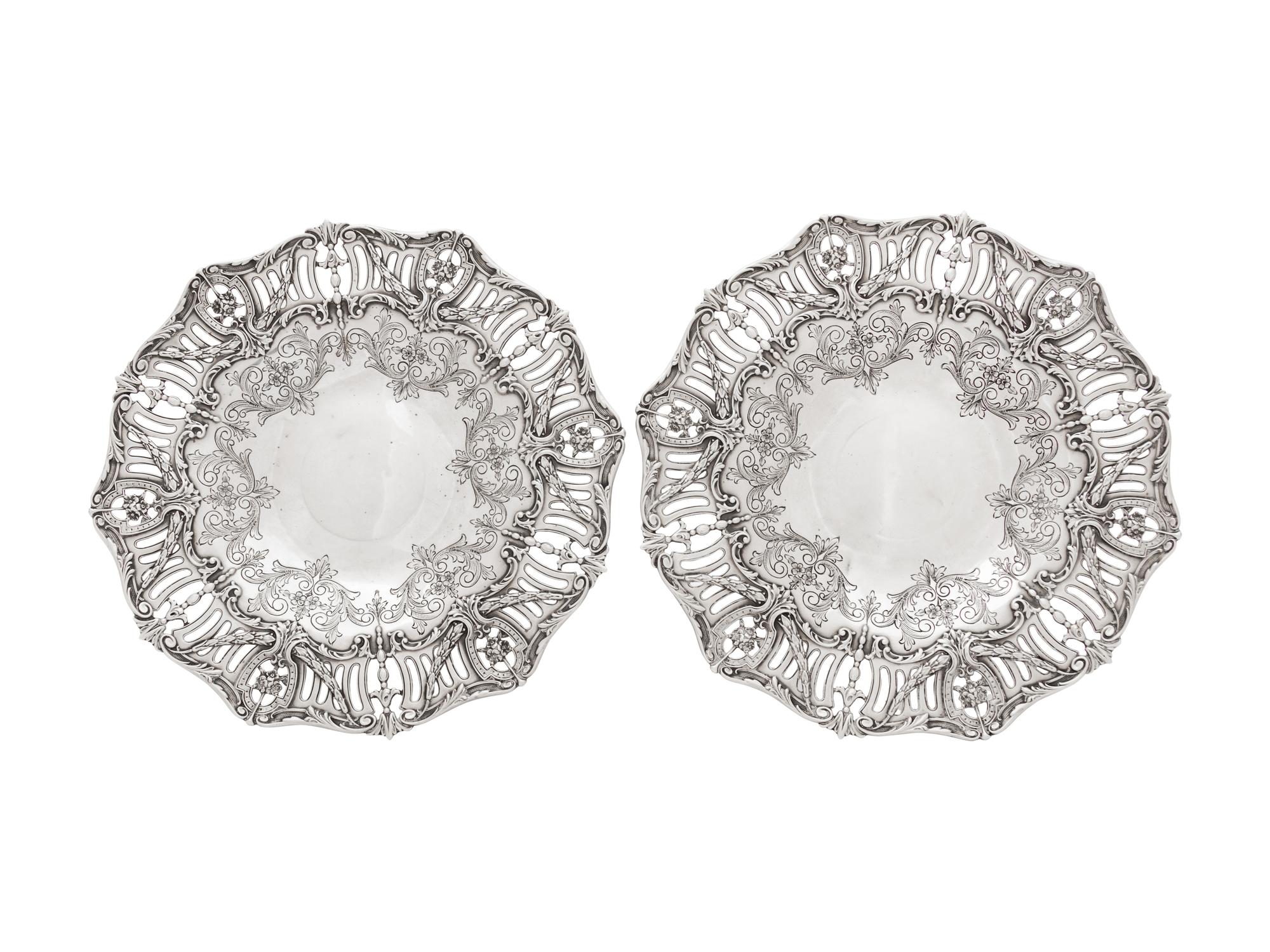 A Pair of American Silver Tazze