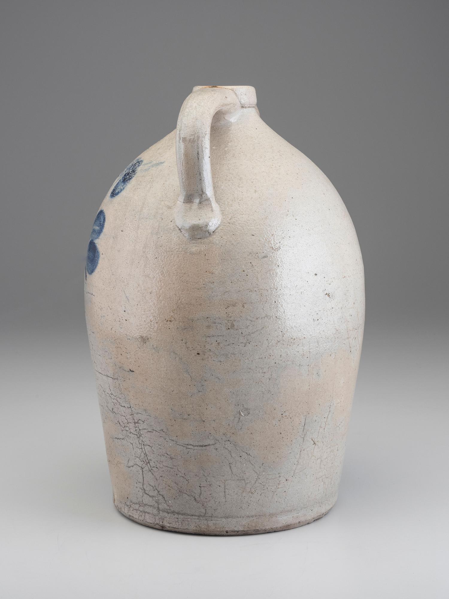 A Cobalt Decorated Stoneware Four-Gallon Twin-Handled Jug