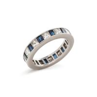 DIAMOND AND SAPPHIRE ETERNITY BAND
