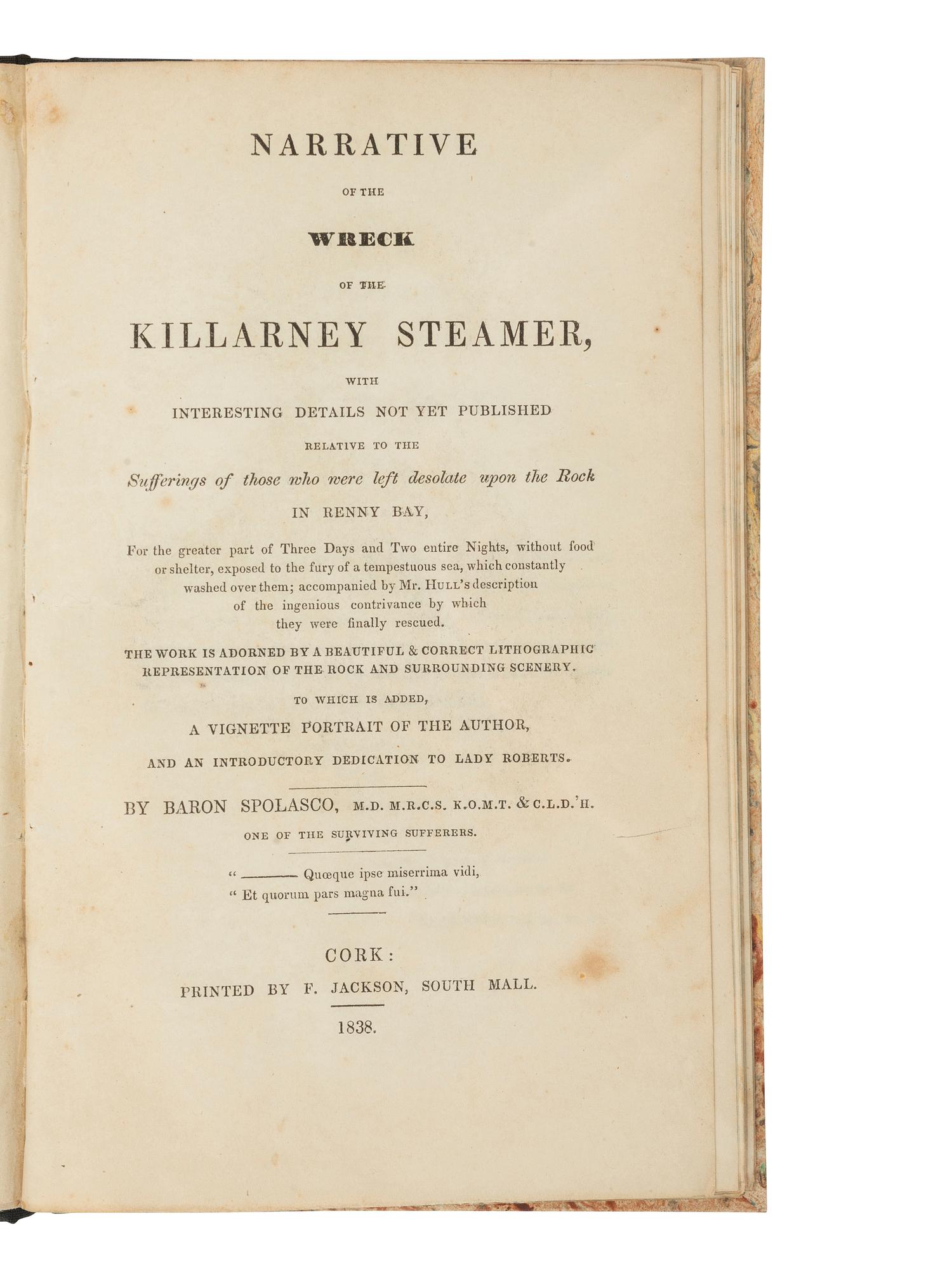 [STEAMBOATS]. A group of 8 works about American and British Steamboat disasters, comprising: