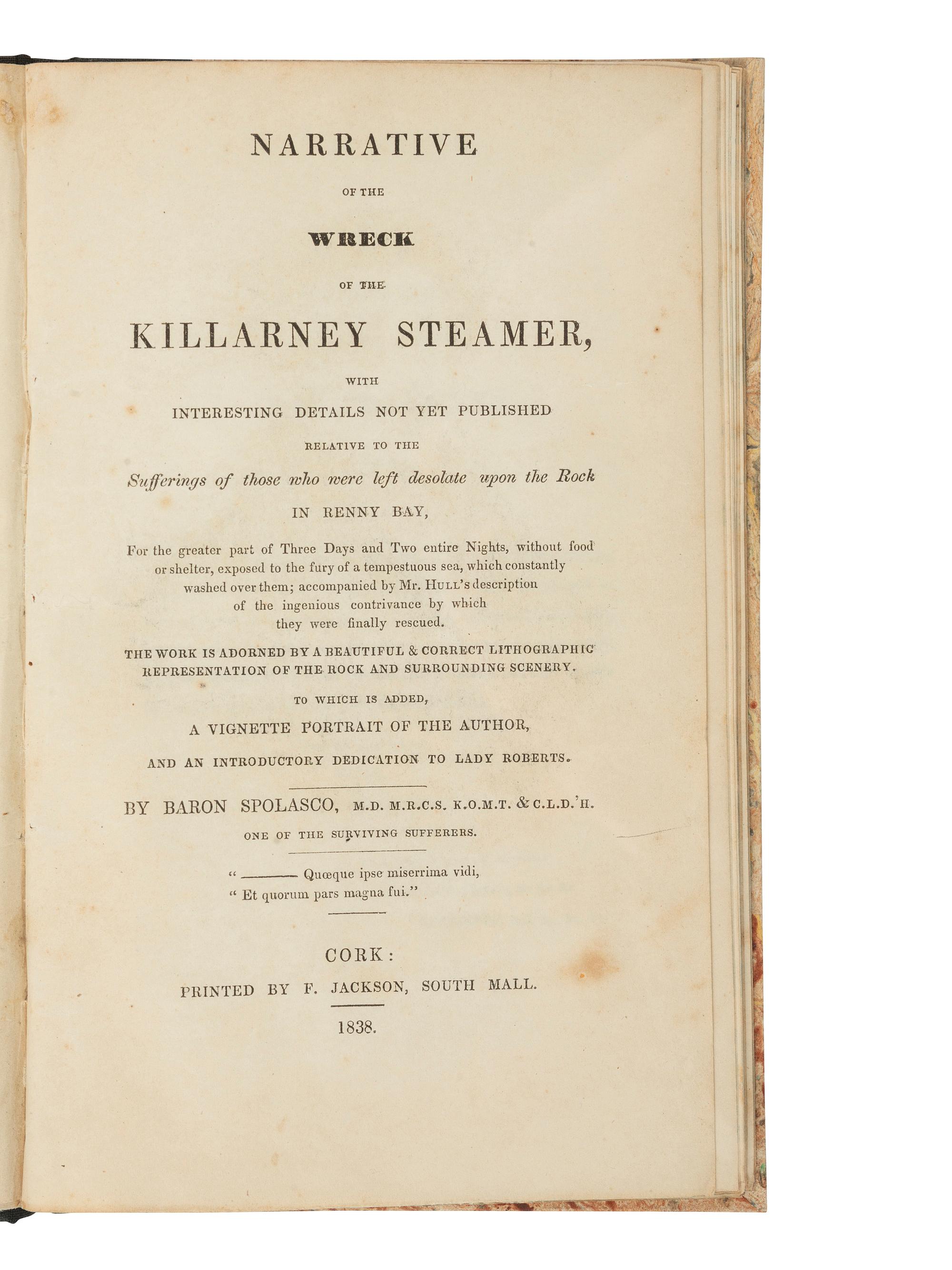 [STEAMBOATS]. A group of 8 works about American and British Steamboat disasters, comprising: