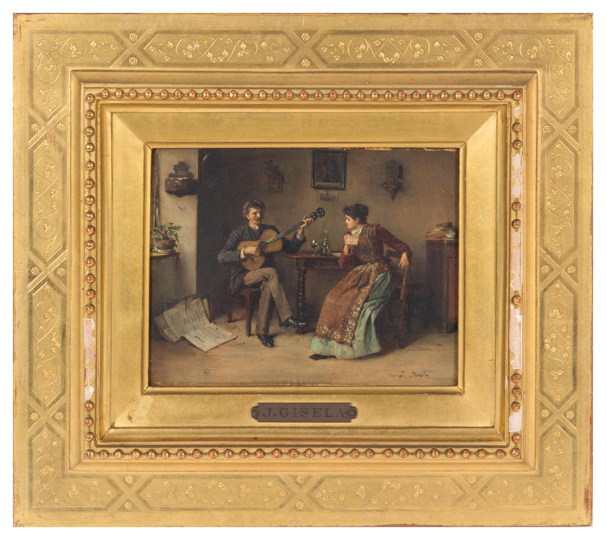 Josef Gisela, (Austrian, 1851–1899), Couple with a Guitar