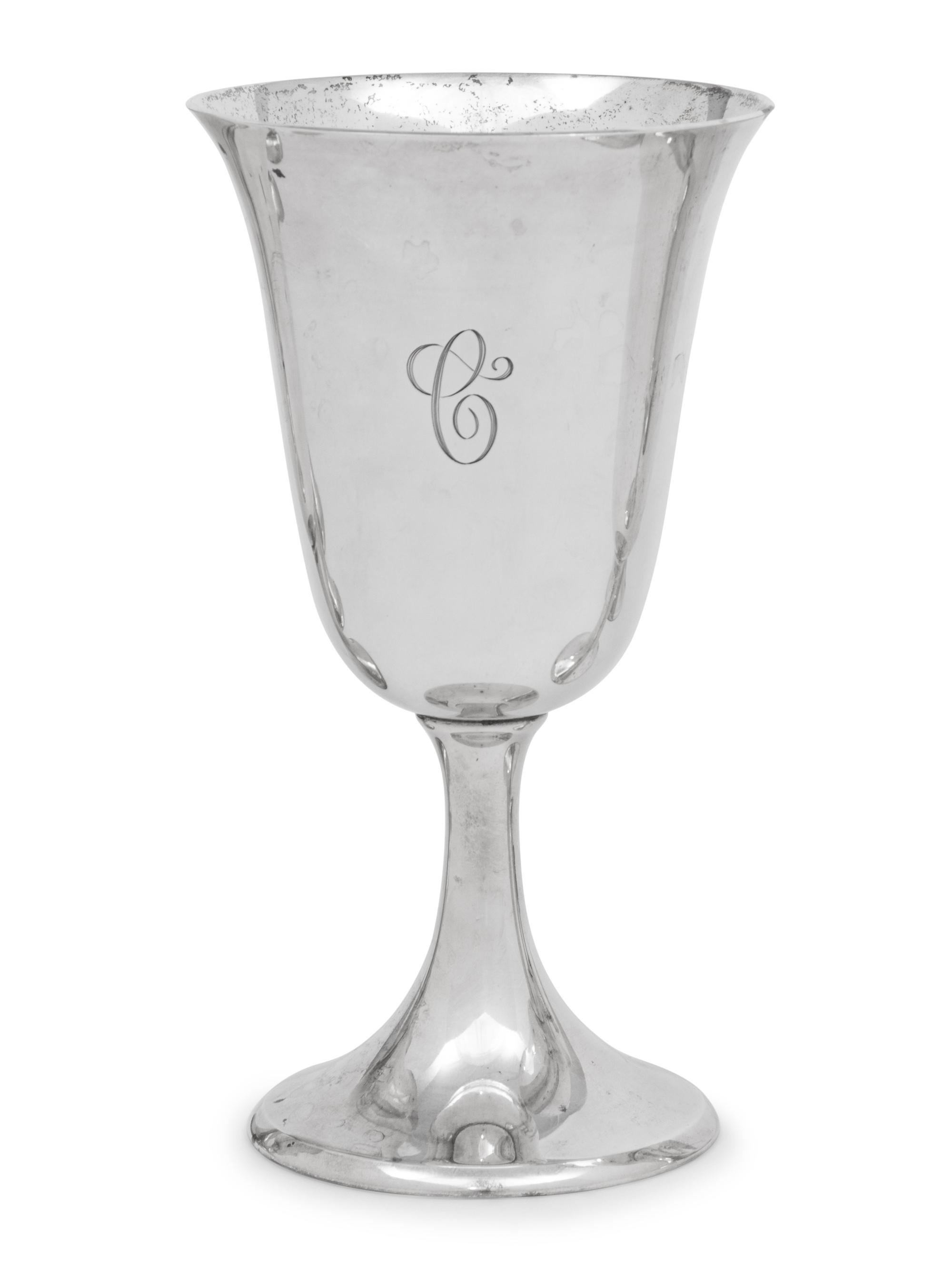 A Set of Eight American Silver Goblets