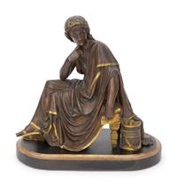 A Parcel Gilt Bronze Sculpture of Virgil