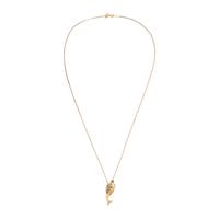 Steven Douglas, Treated Blue Diamond and Yellow Gold Mermaid Pendant Necklace