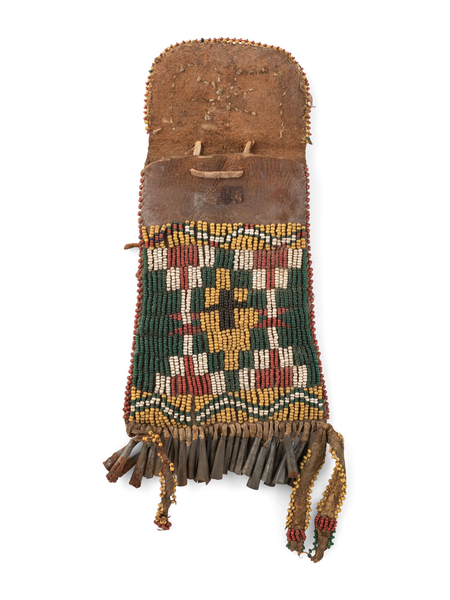 Southern Plains Beaded Hide Strike-a-Light Bag