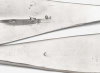 A set of six Federal silver fiddle-back tablespoons together with two large Federal silver serving spoons, early 19th century