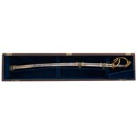 Civil War Military Archive of Major Frederick M. Edgell and the 1st New Hampshire Battery Including: Tiffany & Co. M1850 Presentation Sword in Case with 80 Original Documents, Letters, CDVs, and Accessories
