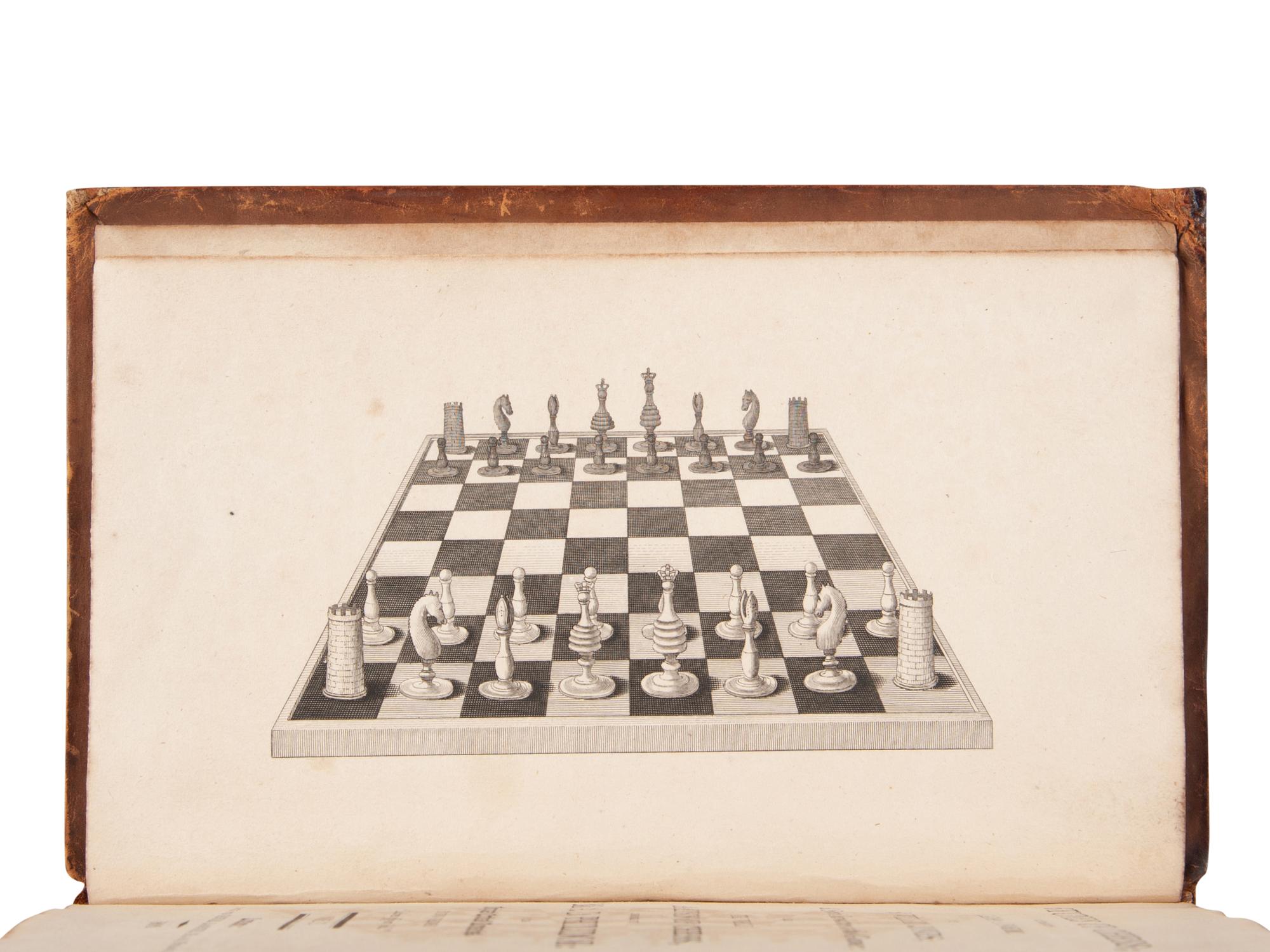 [CHESS]. PHILIDOR, A. D. Studies of Chess; containing Caissa, A Poem by Sir William Jones A Systematic Introduction to the Game and the Whole Analysis of Chess composed by Mr. A. D. Philidor . London: Samuel Bagster, 1803.