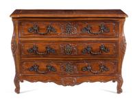 A Louis XV Provincial Style Walnut Commode