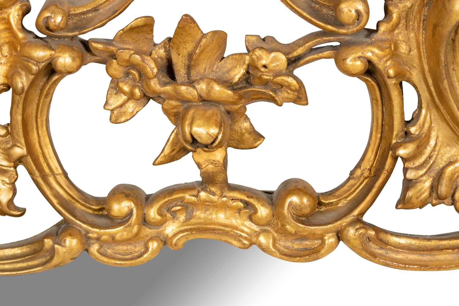 A George III Style Giltwood Three-Panel Mirror