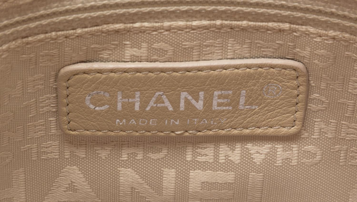 A Chanel Pink Calfskin Leather Fold Over Handbag, 12.5" x 11" x 4".