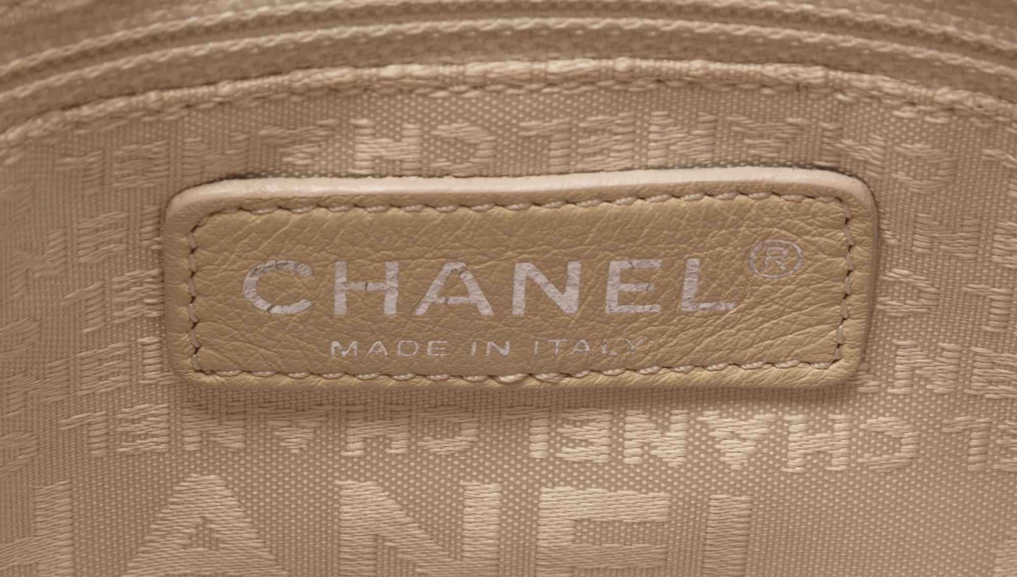 A Chanel Pink Calfskin Leather Fold Over Handbag, 12.5" x 11" x 4".