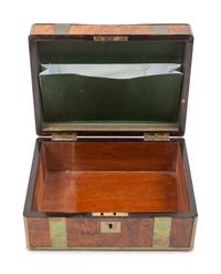 Two Edwardian Brass Mounted Burlwood Document Boxes