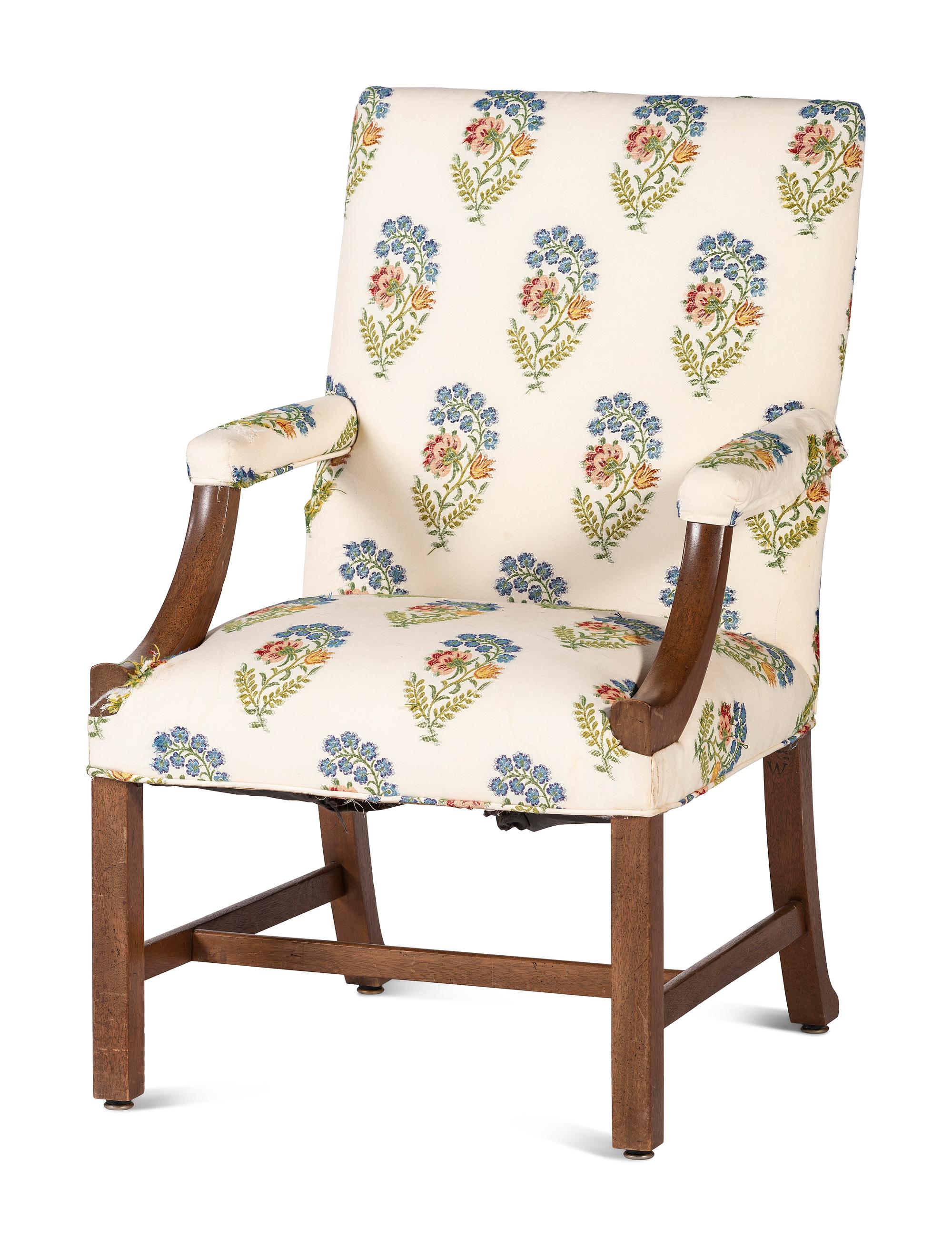 A George III Style Mahogany Armchair