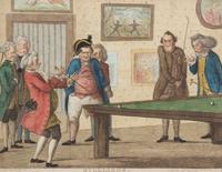 Henry Edward BUNBURY, after Image 10 3/8 x 14 1/2 inches. — Billiards, 1780 - Billiards, 1781