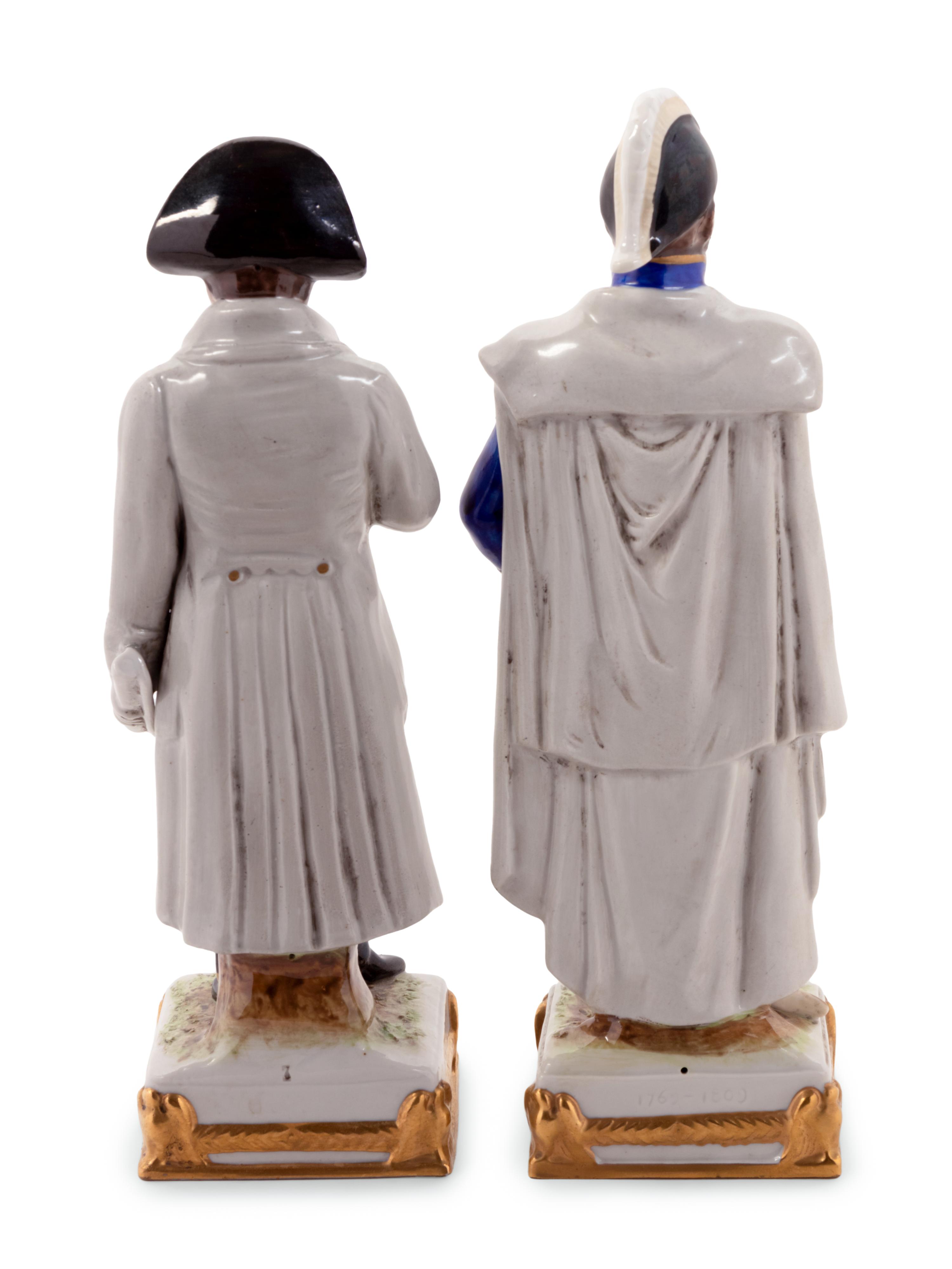 Two German Porcelain Figures of Napoleon and Jean Lannes