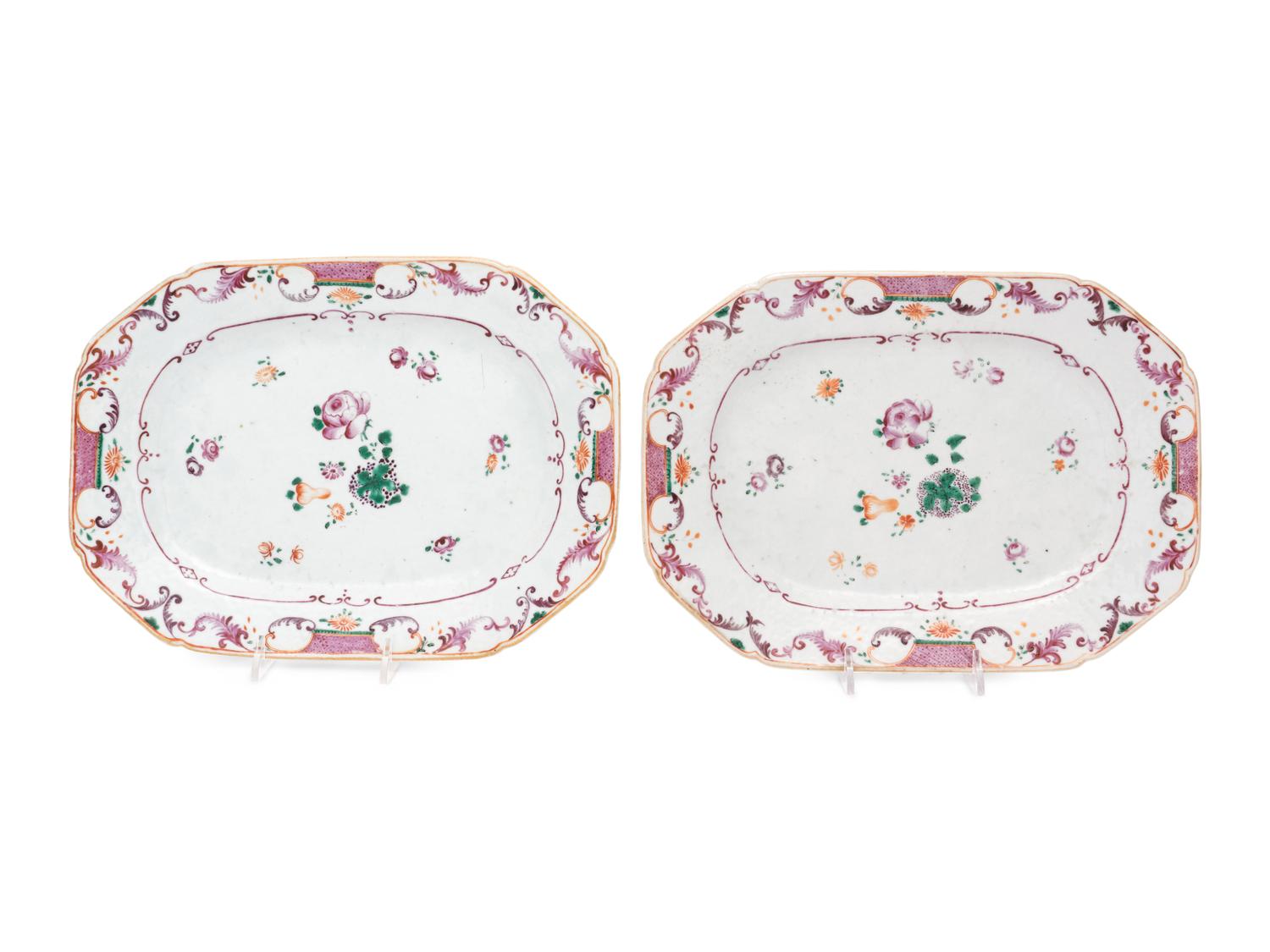 A Pair of Chinese Export Porcelain Platters