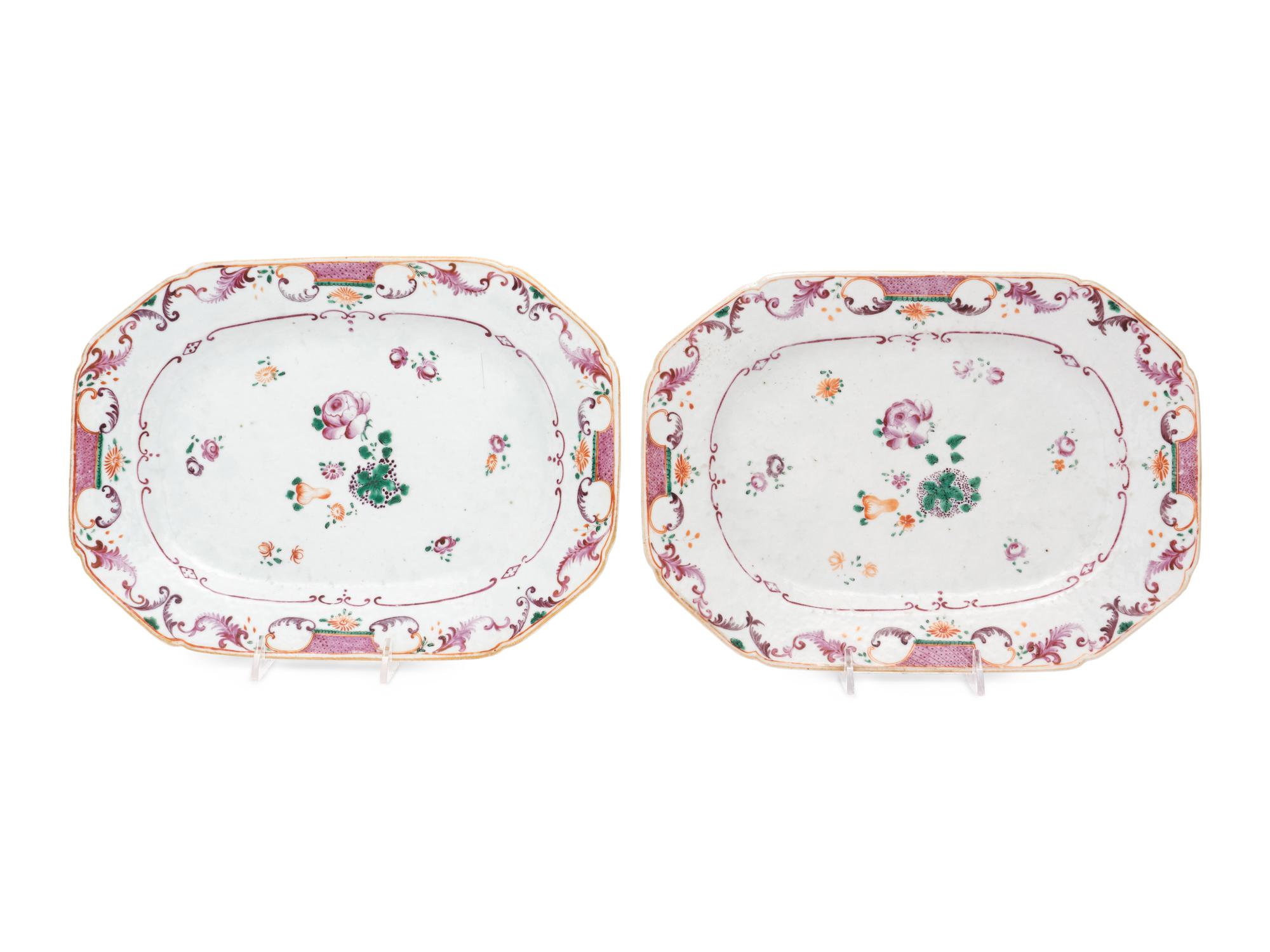 A Pair of Chinese Export Porcelain Platters