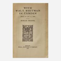 [Literature] (Whitman, Walt) Traubel, Horace With Walt Whitman In Camden…