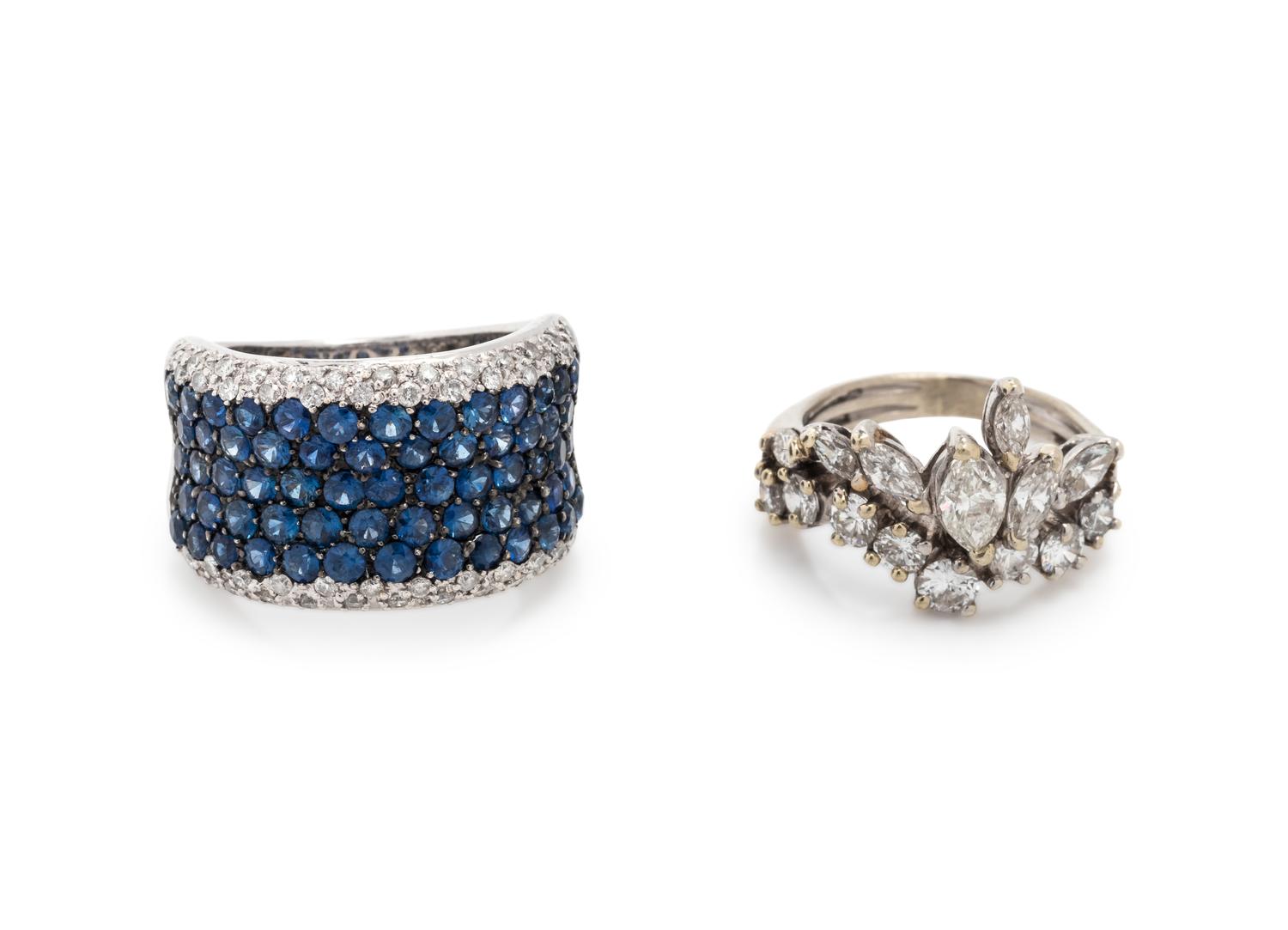 COLLECTION OF DIAMOND AND GEMSTONE RINGS
