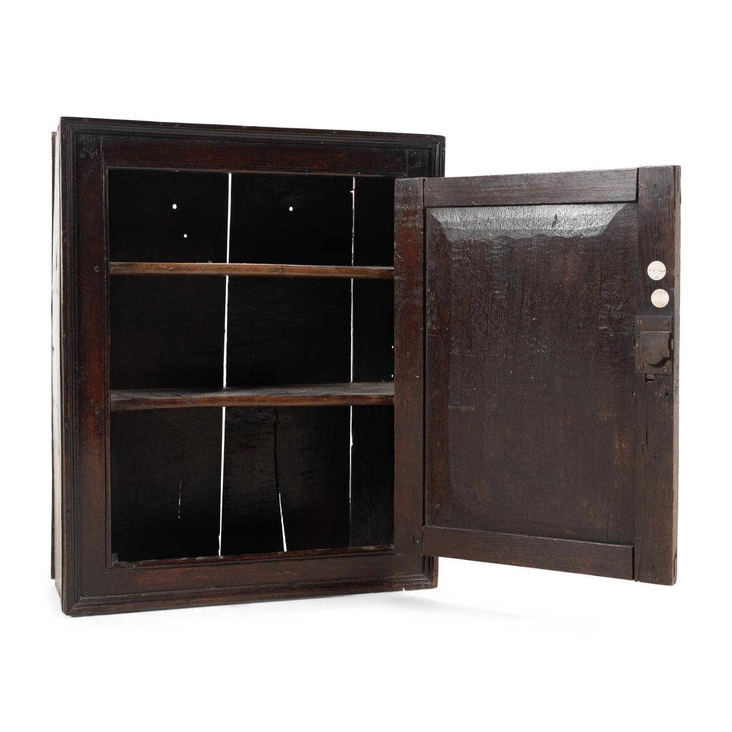A Charles II Oak Hanging Cabinet