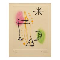 Joan Miró (Spanish, 1893-1983) — Suite La Bague d'aurore : one plate, 1957