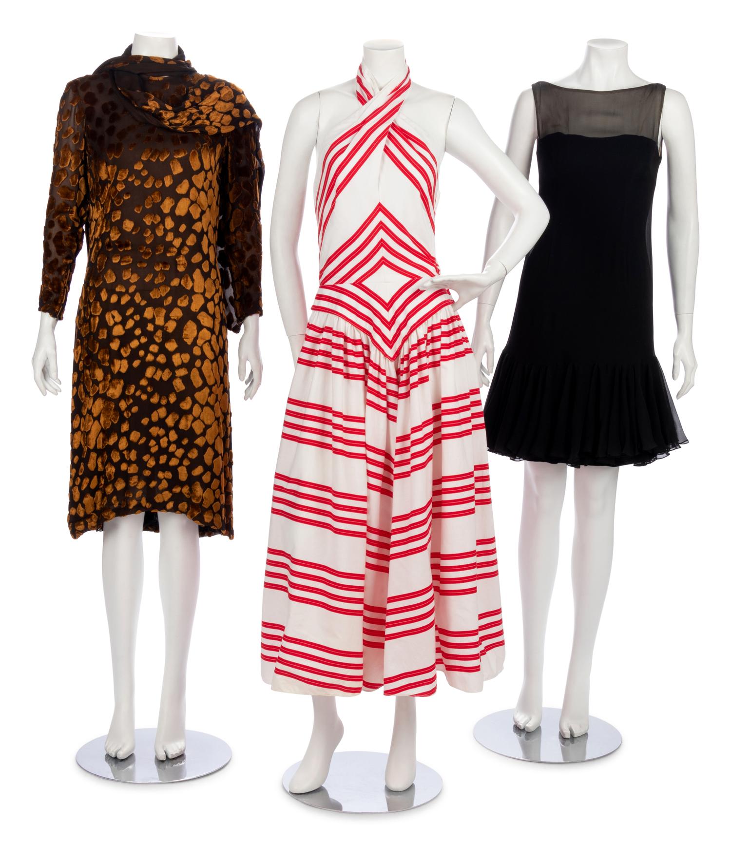 Three Dresses; One Malcolm Starr, One R. Costa, One Trigere, 1960-80s