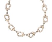 TIFFANY & CO. STERLING SILVER STIRRUP LINK NECKLACE