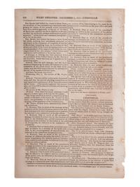 [POLITICS - MONROE, James (1758-1831)]. Niles Weekly Register. Baltimore, 6 December 1823.