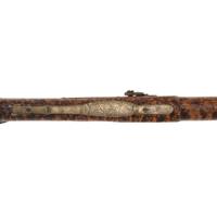 Fancy Engraved German Silver Mounted Half Stock Percussion Rifle by Tryon