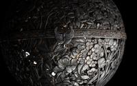 A Japanese Silver and Parcel Gilt Hanging Incense Ball