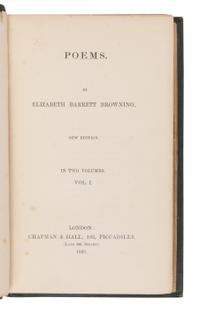 BROWNING, Elizabeth Barrett (1806-1861). Poems . London: Chapman & Hall, 1850.