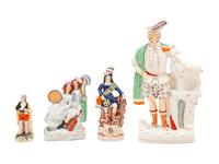 A Group of Eight Staffordshire Figures