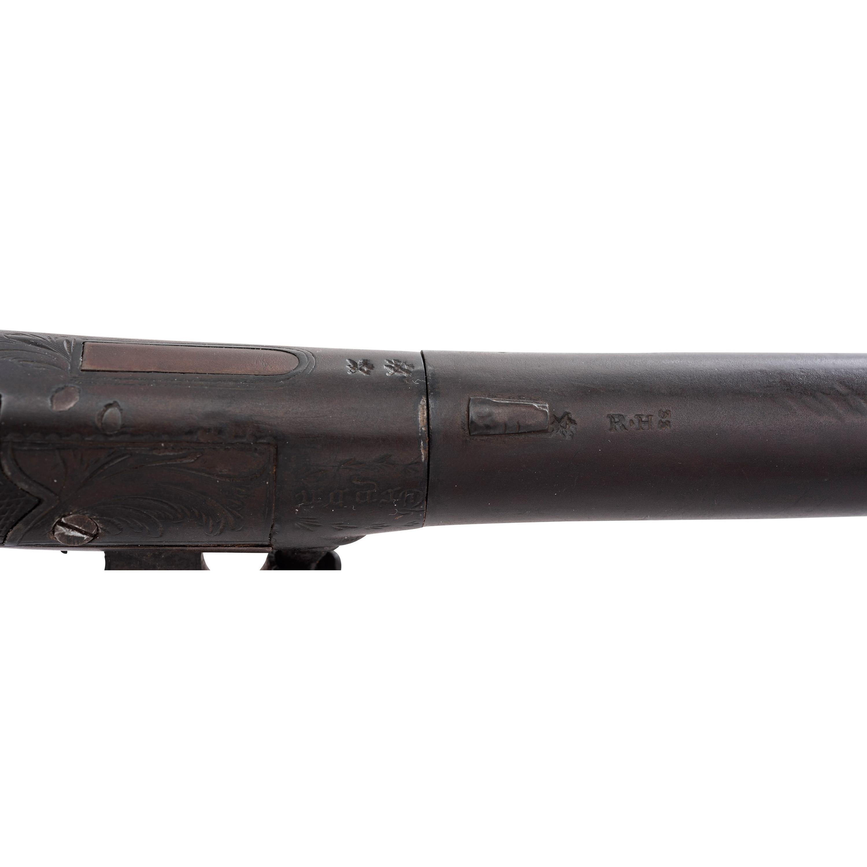 Tryon Retailer Marked English Percussion Twist-Off Pocket Pistol