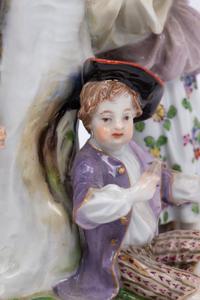 A Meissen Porcelain Group of Figures Around a Tree