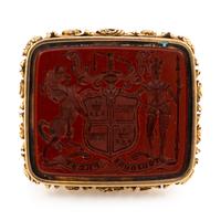 An English Gold Mounted Fob Seal