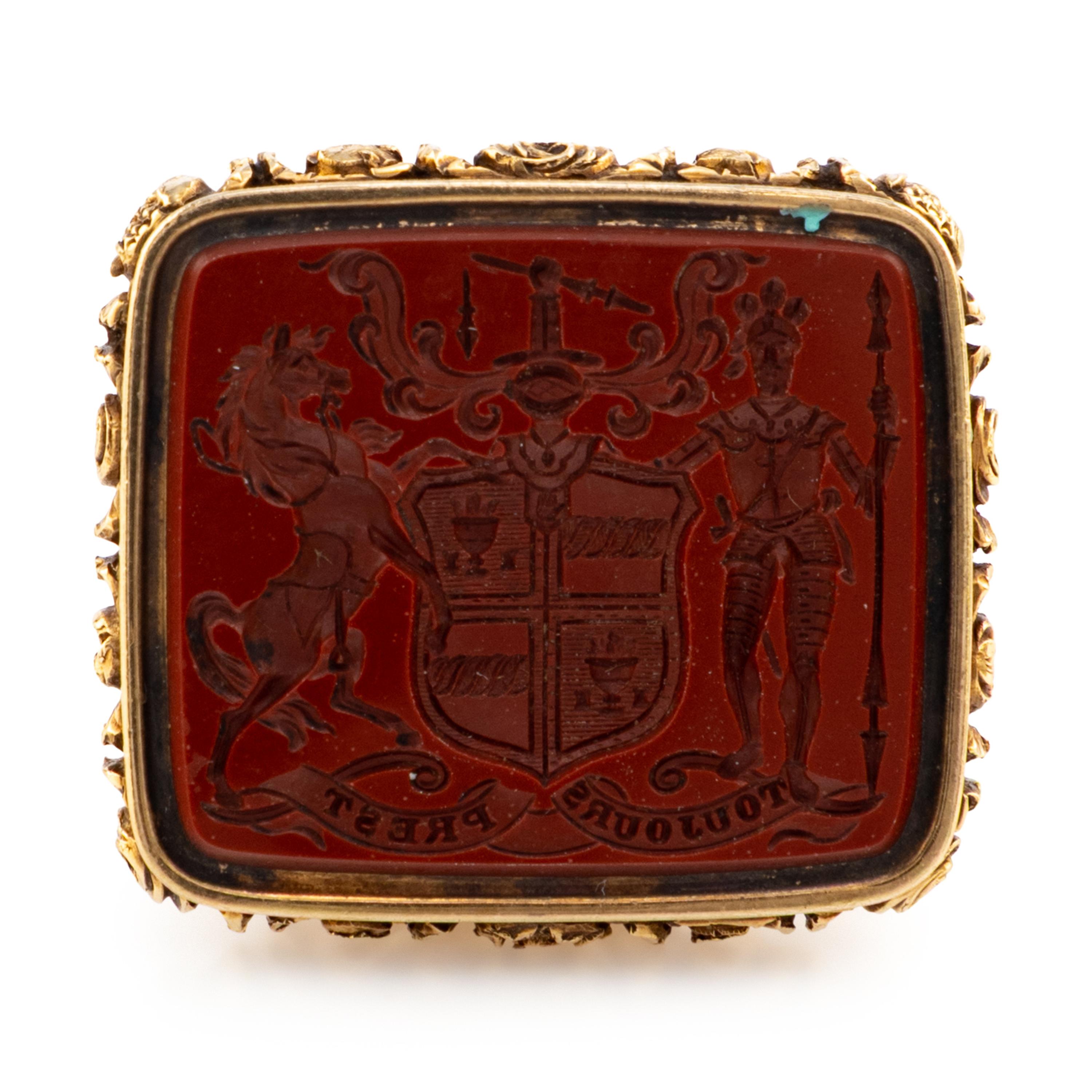 An English Gold Mounted Fob Seal