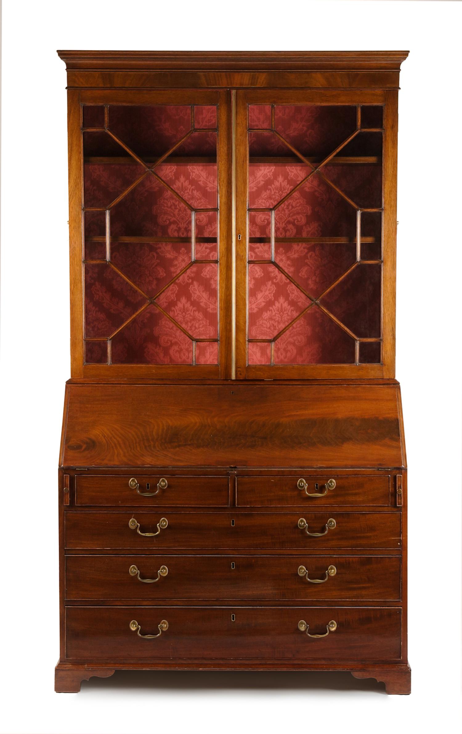 A George III Style Mahogany Secretary Bookcase