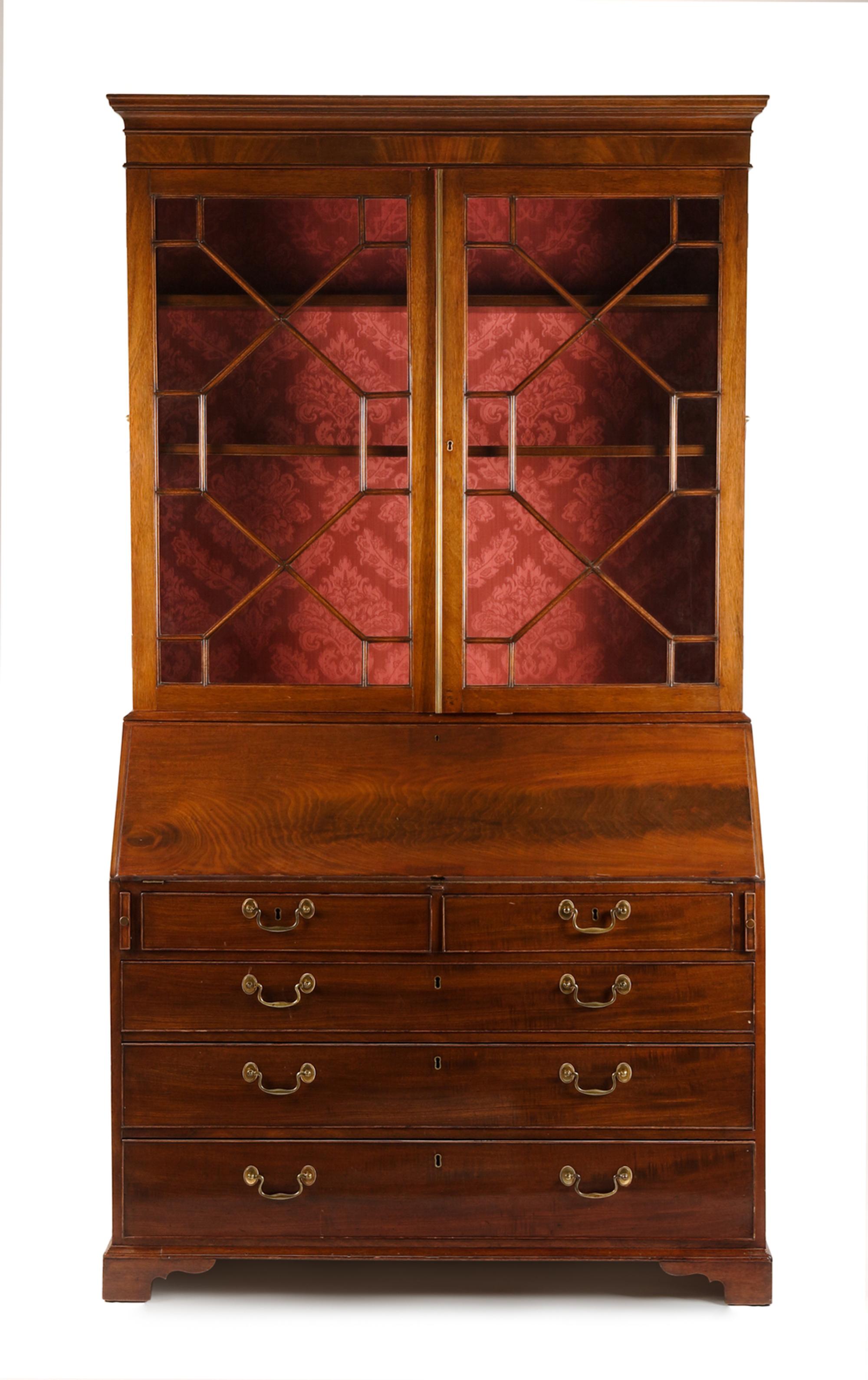 A George III Style Mahogany Secretary Bookcase