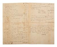 [ENSLAVEMENT & ABOLITION]. Bill of appraisement of the estate of Revolutionary War soldier Moses Endicott, listing two enslaved persons. Bourbon County, KY, 19 May 1834.