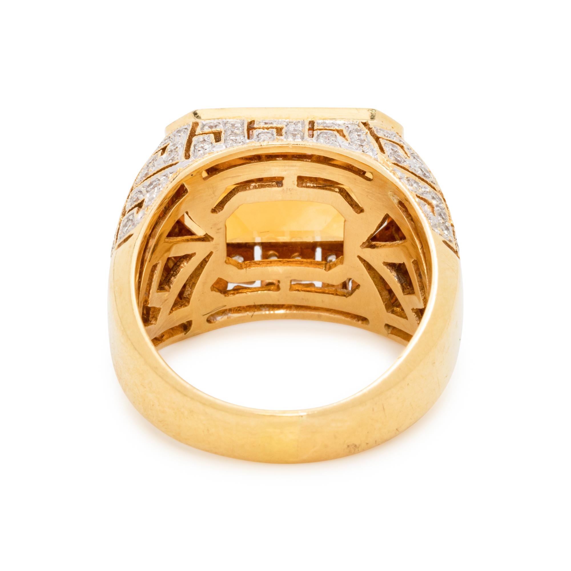CITRINE AND DIAMOND RING