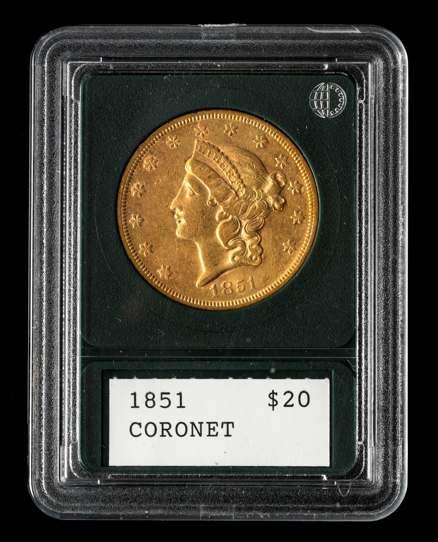 A United States 1851 Liberty Head $20 Gold Coin
