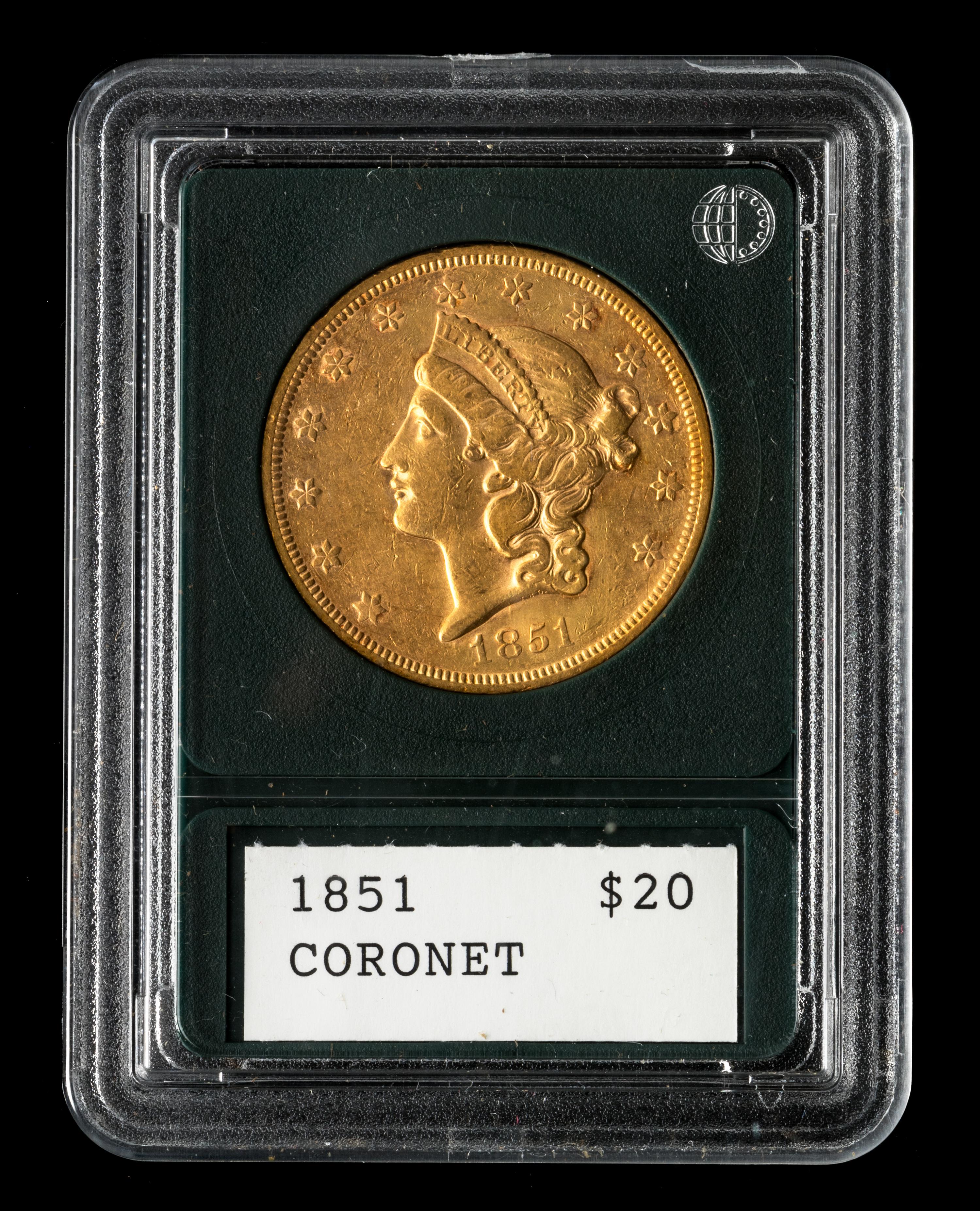 A United States 1851 Liberty Head $20 Gold Coin