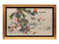 Five Chinese and Japanese Embroidered Silk Panels
