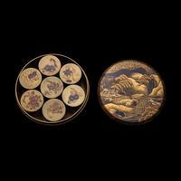Three Japanese Gold Lacquer Covered Boxes, Meiji Period