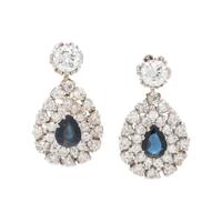 DIAMOND AND SAPPHIRE EARRINGS